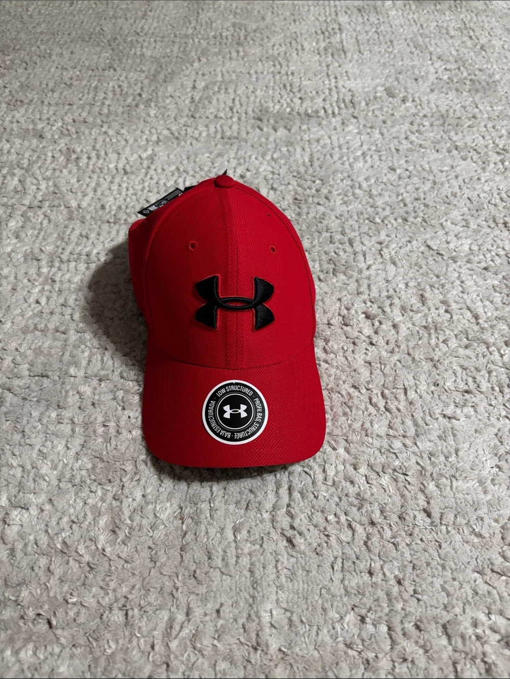 Under Armour MensRed Cap with Black Logo